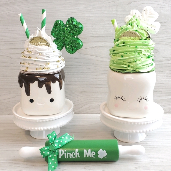 Other - Set of two faux whip toppers for St Patricks Day